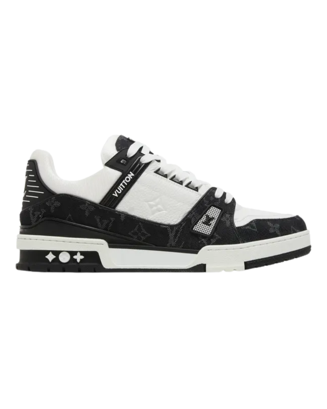 LOUIS VUITTON TRAINER 'BLACK MONOGRAM DENIM'