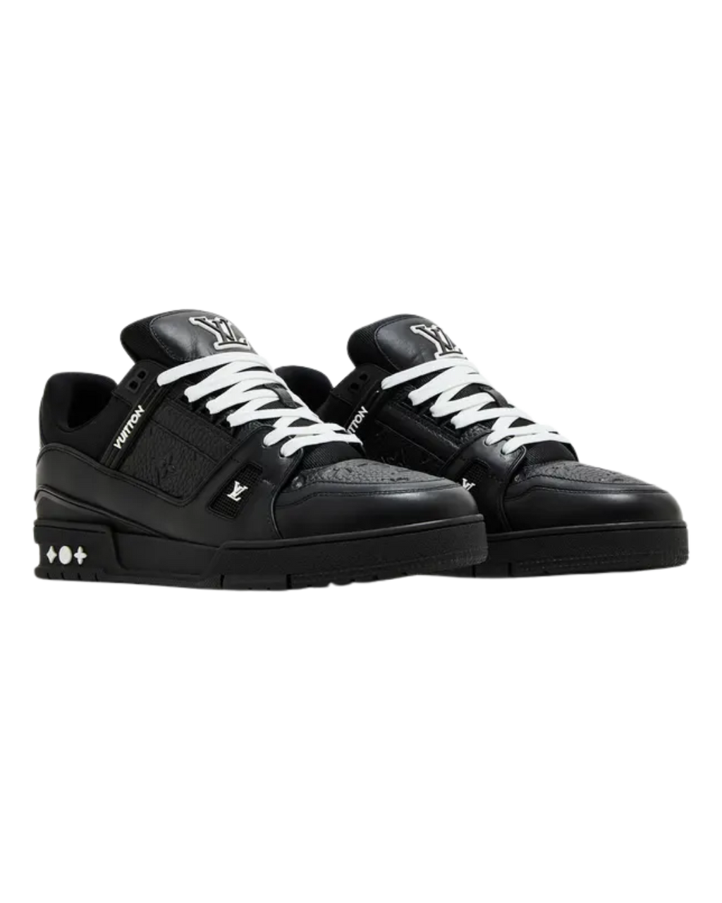 LOUIS VUITTON TRAINER BLACK EMBOSSED MONOGRAM