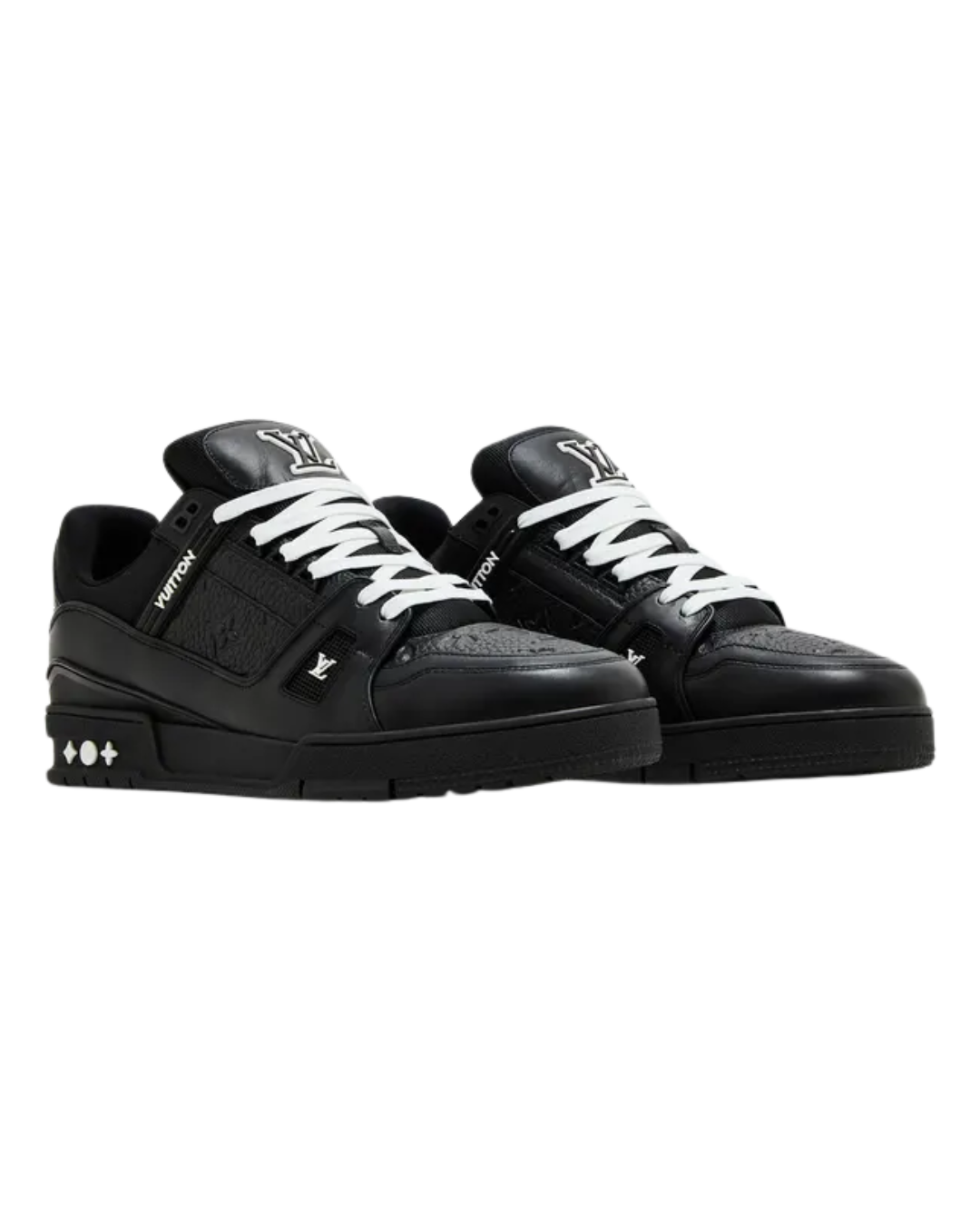 LOUIS VUITTON TRAINER BLACK EMBOSSED MONOGRAM
