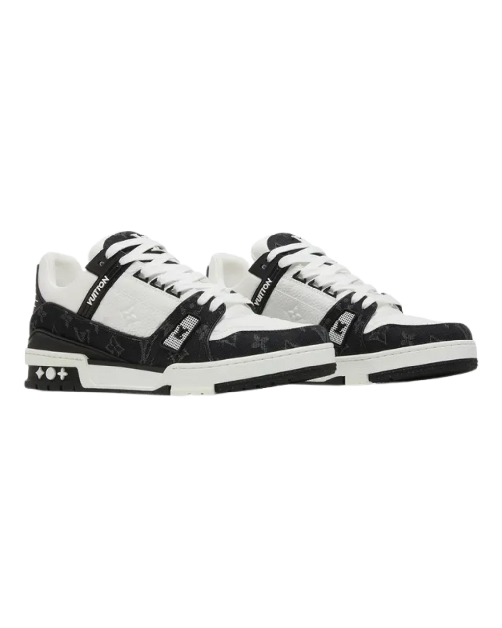 LOUIS VUITTON TRAINER 'BLACK MONOGRAM DENIM'
