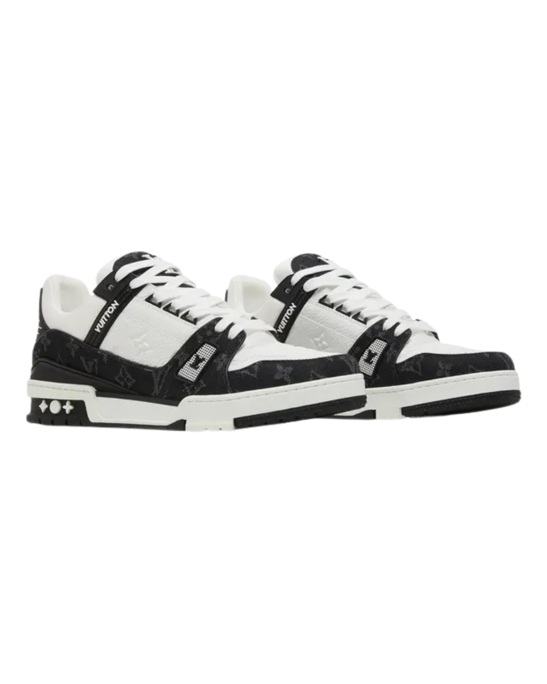 LOUIS VUITTON TRAINER 'BLACK MONOGRAM DENIM'