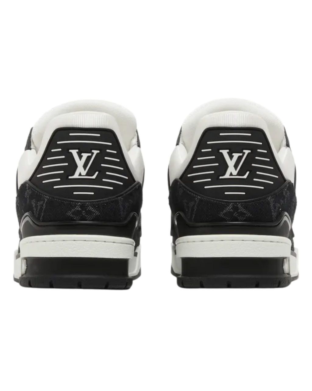 LOUIS VUITTON TRAINER 'BLACK MONOGRAM DENIM'