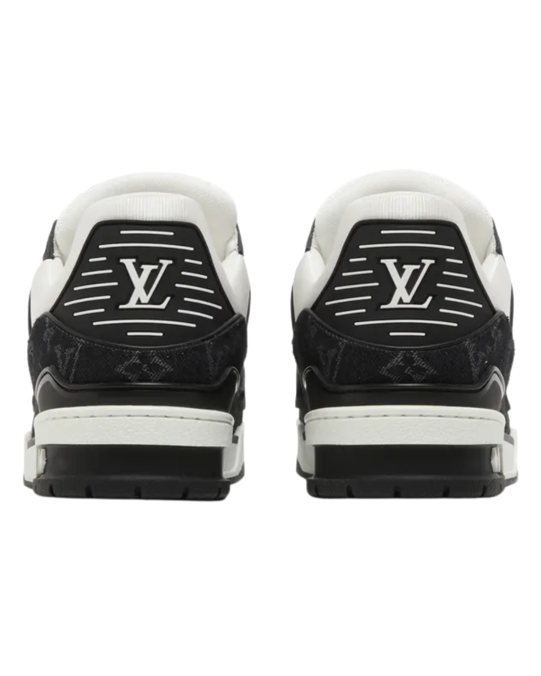 LOUIS VUITTON TRAINER 'BLACK MONOGRAM DENIM'