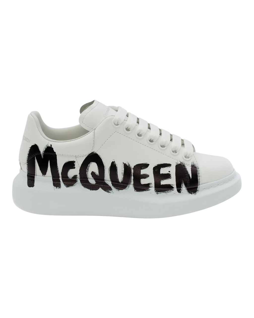 ALEXANDER MCQUEEN OVERSIZED GRAFFITI WHITE BLACK